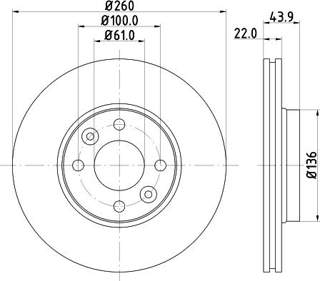 HELLA 8DD 355 127-881 - Тормозной диск unicars.by