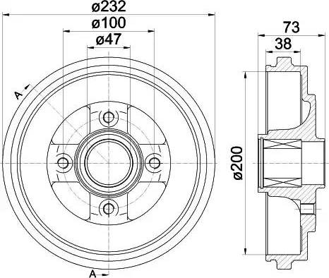 HELLA 8DT 355 300-691 - Тормозной барабан unicars.by