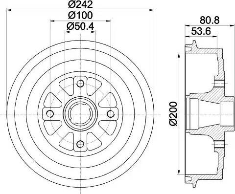 HELLA 8DT 355 301-801 - Тормозной барабан unicars.by