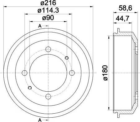 HELLA 8DT 355 302-461 - Тормозной барабан unicars.by