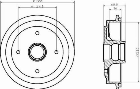 HELLA 8DT 355 302-351 - Тормозной барабан unicars.by