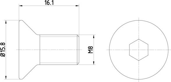 HELLA 8DZ 355 209-061 - Болт, диск тормозного механизма unicars.by