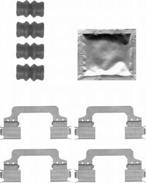 HELLA 8DZ 355 204-371 - Комплектующие для колодок дискового тормоза unicars.by