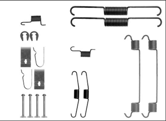 HELLA 8DZ 355 205-881 - Комплектующие, барабанный тормозной механизм unicars.by