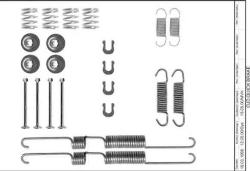 HELLA 8DZ 355 206-071 - Комплектующие, барабанный тормозной механизм unicars.by