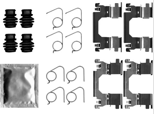 HELLA 8DZ 355 206-301 - Комплектующие для колодок дискового тормоза unicars.by