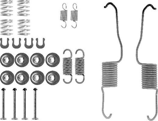 HELLA 8DZ 355 200-161 - Комплектующие, барабанный тормозной механизм unicars.by