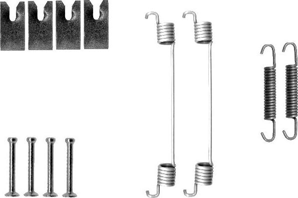 HELLA 8DZ 355 200-701 - Комплектующие, барабанный тормозной механизм unicars.by