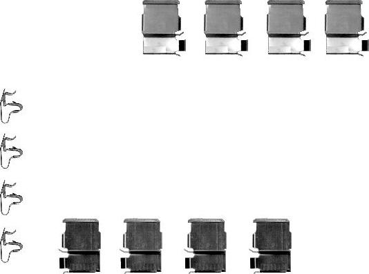 HELLA 8DZ 355 202-371 - Комплектующие для колодок дискового тормоза unicars.by