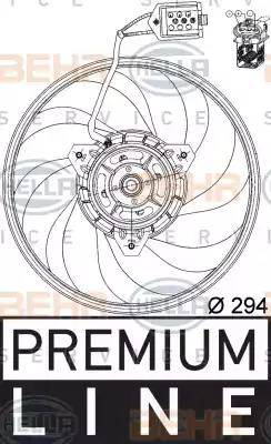 HELLA 8EW 351 039-691 - Вентилятор, конденсатор кондиционера unicars.by