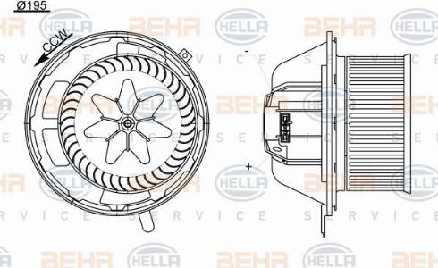 HELLA 8EW 351 104-791 - Вентилятор салона unicars.by