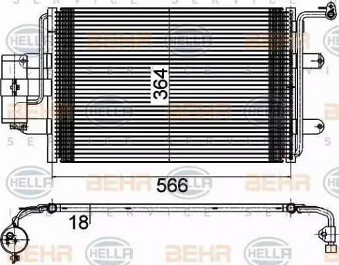 HELLA 8FC 351 036-384 - Конденсатор кондиционера unicars.by