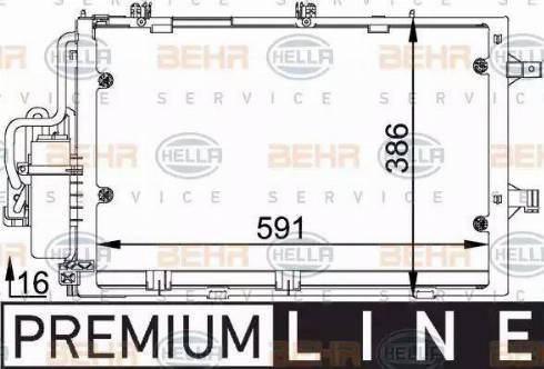 HELLA 8FC 351 300-601 - Конденсатор кондиционера unicars.by