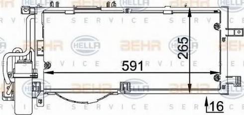 HELLA 8FC 351 300-614 - Конденсатор кондиционера unicars.by