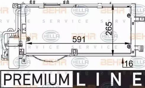 HELLA 8FC 351 300-611 - Конденсатор кондиционера unicars.by