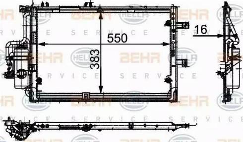 HELLA 8FC 351 300-621 - Конденсатор кондиционера unicars.by