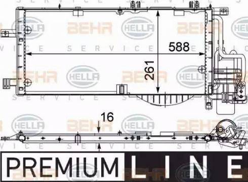 HELLA 8FC 351 301-201 - Конденсатор кондиционера unicars.by