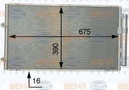 HELLA 8FC 351 319-341 - Конденсатор кондиционера unicars.by