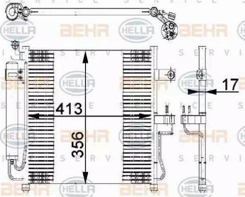 HELLA 8FC 351 318-041 - Конденсатор кондиционера unicars.by