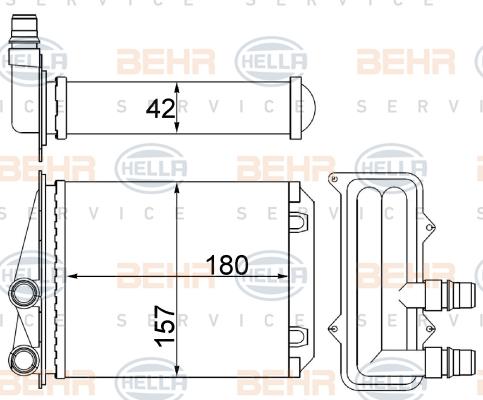 HELLA 8FH 351 511-534 - Теплообменник, отопление салона unicars.by