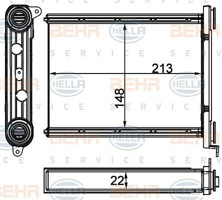 HELLA 8FH 351 511-704 - Теплообменник, отопление салона unicars.by