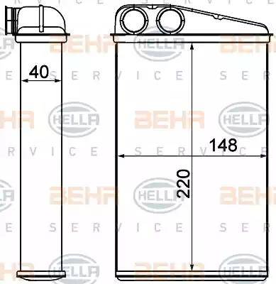 HELLA 8FH 351 000-651 - Теплообменник, отопление салона unicars.by