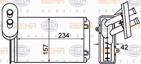 HELLA 8FH 351 001-611 - Теплообменник, отопление салона unicars.by