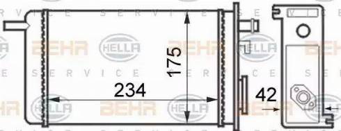 HELLA 8FH 351 024-341 - Теплообменник, отопление салона unicars.by