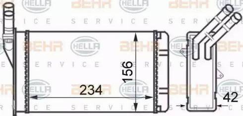 HELLA 8FH 351 024-301 - Теплообменник, отопление салона unicars.by