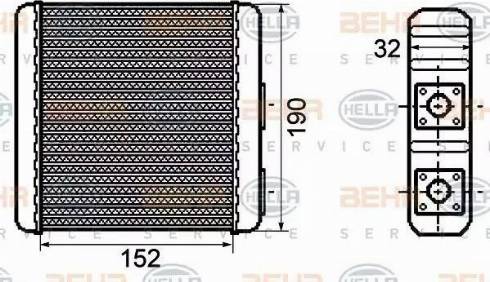 HELLA 8FH 351 308-441 - Теплообменник, отопление салона unicars.by