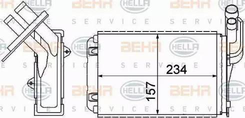 HELLA 8FH 351 311-631 - Теплообменник, отопление салона unicars.by