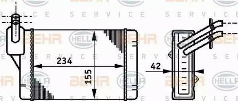 HELLA 8FH 351 311-061 - Теплообменник, отопление салона unicars.by