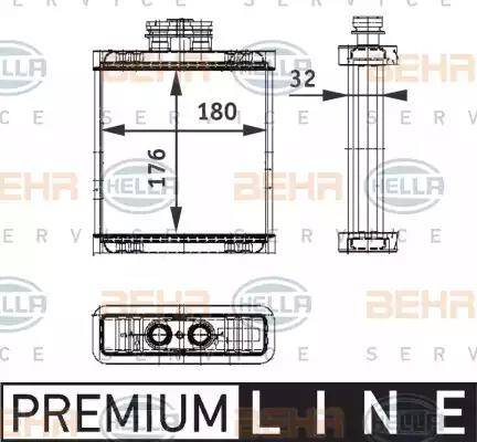 HELLA 8FH 351 311-111 - Теплообменник, отопление салона unicars.by