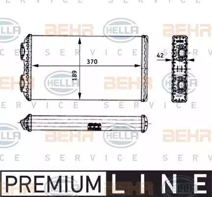 HELLA 8FH 351 312-441 - Теплообменник, отопление салона unicars.by