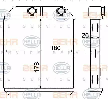 HELLA 8FH 351 333-154 - Теплообменник, отопление салона unicars.by