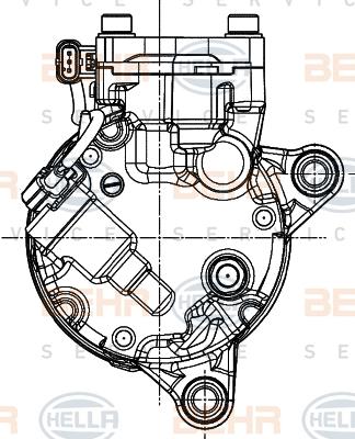 HELLA 8FK 351 007-241 - Компрессор кондиционера unicars.by