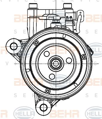 HELLA 8FK 351 007-241 - Компрессор кондиционера unicars.by