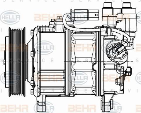 HELLA 8FK 351 007-241 - Компрессор кондиционера unicars.by