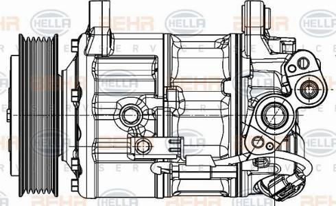 HELLA 8FK 351 007-241 - Компрессор кондиционера unicars.by