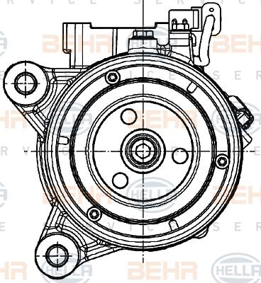 HELLA 8FK 351 007-251 - Компрессор кондиционера unicars.by