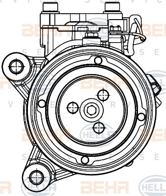 HELLA 8FK 351 007-221 - Компрессор кондиционера unicars.by