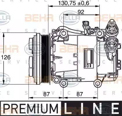 HELLA 8FK 351 113-451 - Компрессор кондиционера unicars.by