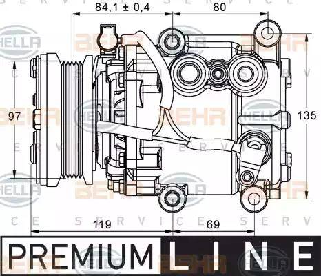 HELLA 8FK 351 113-401 - Компрессор кондиционера unicars.by