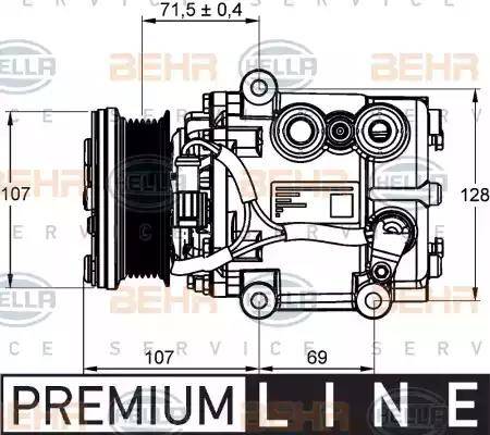 HELLA 8FK 351 113-421 - Компрессор кондиционера unicars.by