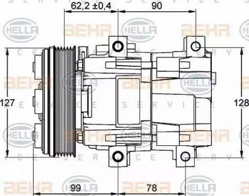 HELLA 8FK 351 113-131 - Компрессор кондиционера unicars.by