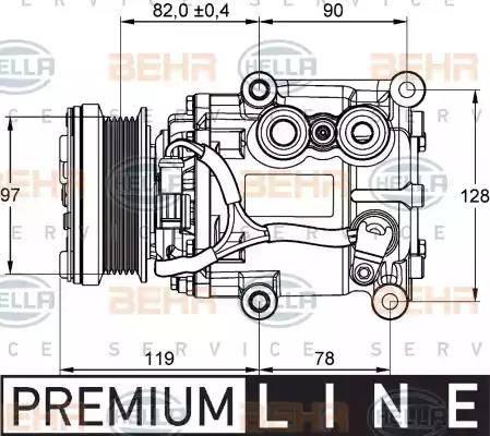 HELLA 8FK 351 113-311 - Компрессор кондиционера unicars.by