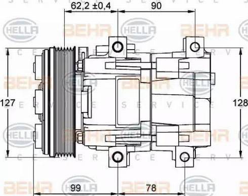 HELLA 8FK 351 113-231 - Компрессор кондиционера unicars.by