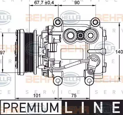 HELLA 8FK 351 134-221 - Компрессор кондиционера unicars.by