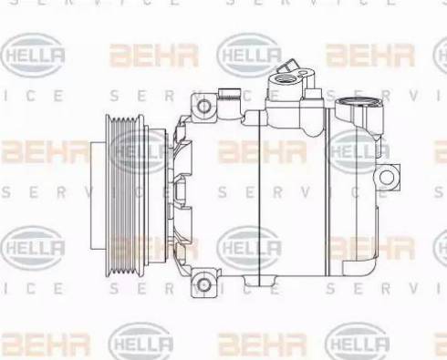 HELLA 8FK 351 132-081 - Компрессор кондиционера unicars.by