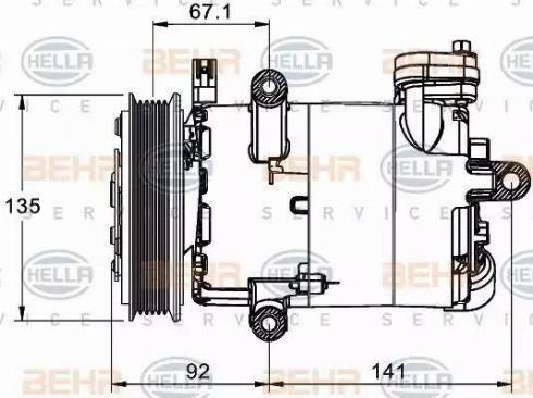 HELLA 8FK 351 334-021 - Компрессор кондиционера unicars.by